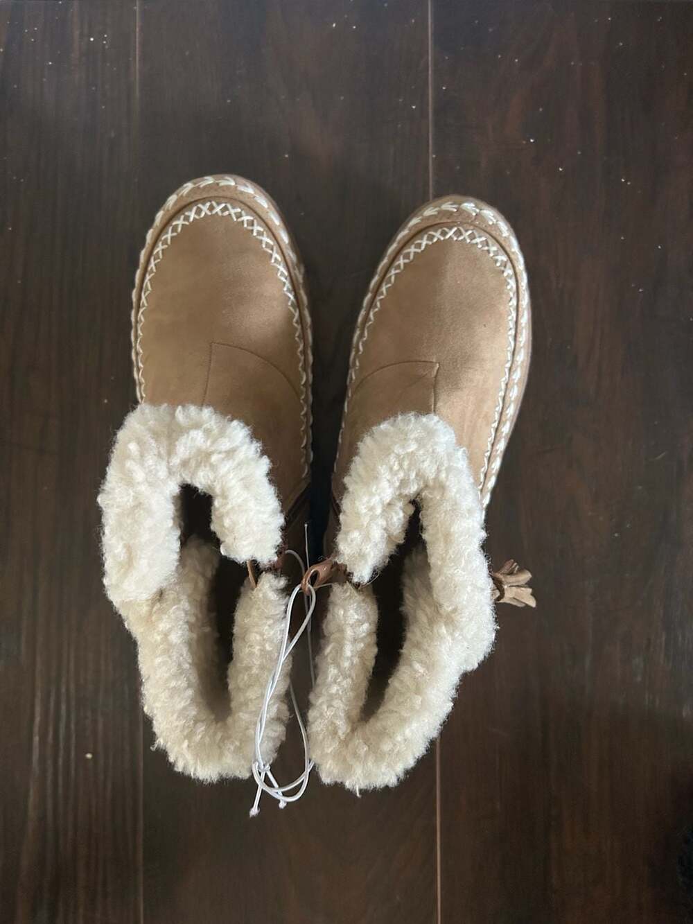 Girls Cat & Jack Faux Suede Sherpa Lined Ankle Boots Size 2